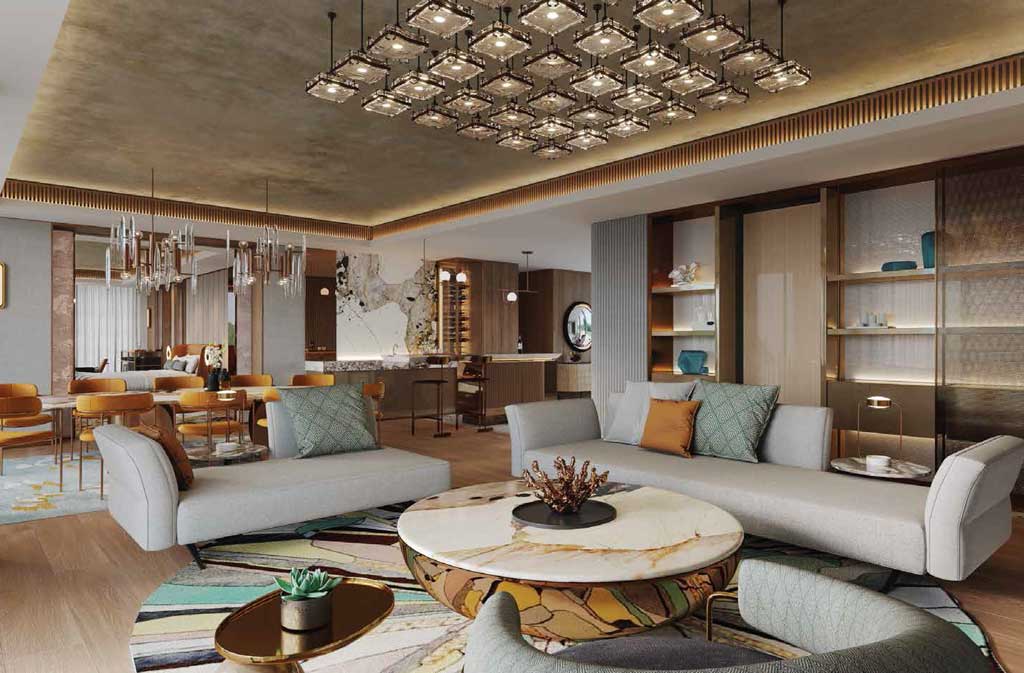 Phòng khách căn hộ cao cấp Sonasea Vân Đồn Landmark